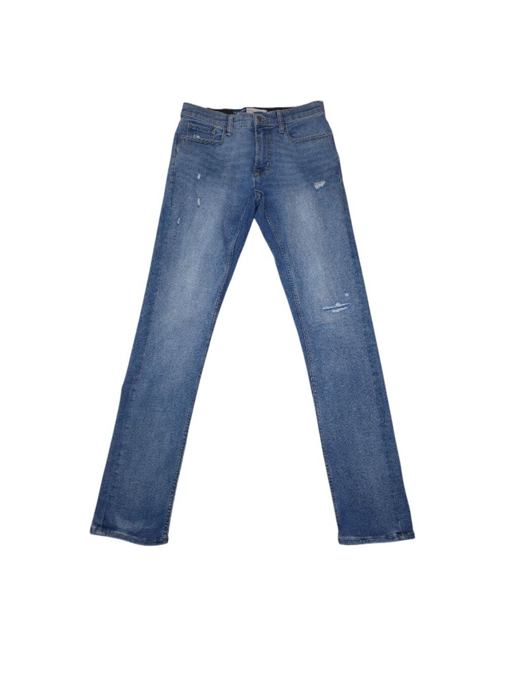 Old Navy Distressed Slim Fit Blue 360° Stretch Jeans 30x36 Stretch Waistband